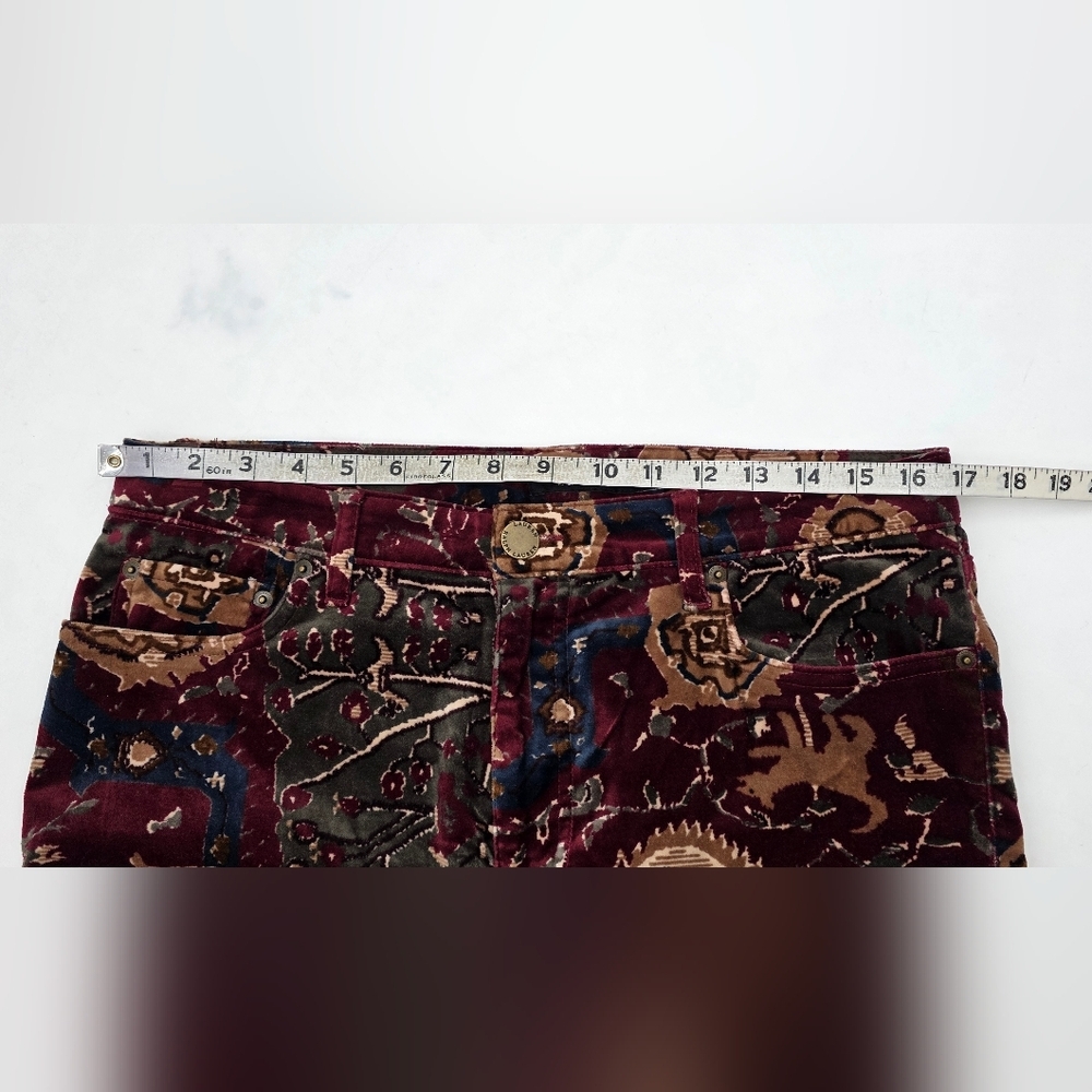 Lauren Ralph Lauen Womens Bold Print Velvet High-Rise Boot Cut Pants Size 12 - Picture 10 of 10